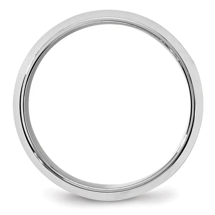Rings Goldia Solid 10K White Gold 8mm Bevel Edge Comfort Fit MensWomens Wedding Band Ring Size 45