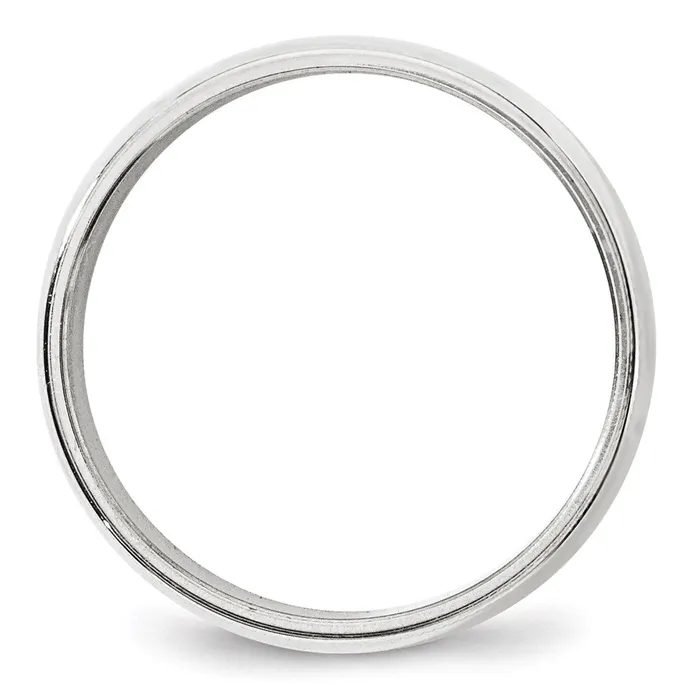 Rings Goldia Solid 10K White Gold 8mm Milgrain Half Round MensWomens Wedding Band Ring Size 45