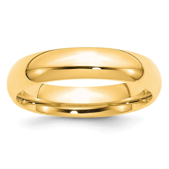 Rings Goldia Solid 10K Yellow Gold 5mm Standard Comfort Fit MensWomens Wedding Band Ring Size 125