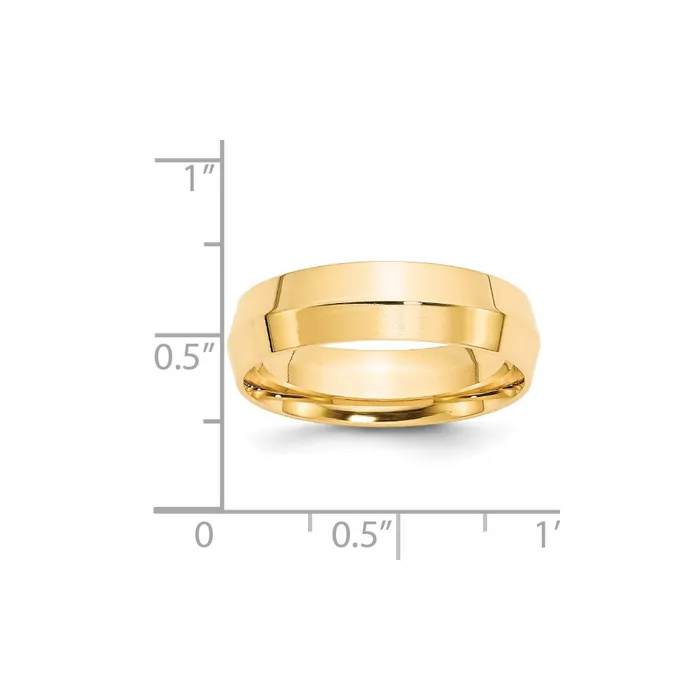Rings Goldia Solid 10K Yellow Gold 6mm Knife Edge Comfort Fit MensWomens Wedding Band Ring Size 11