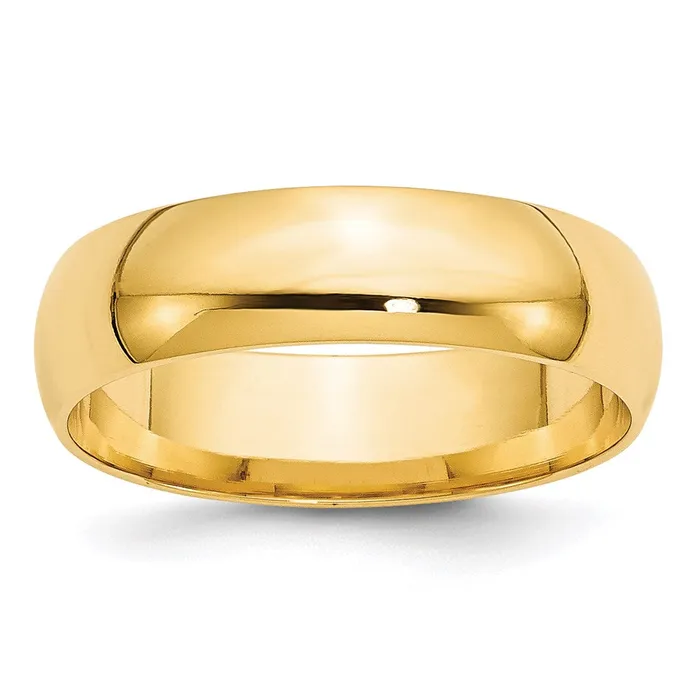 Rings Goldia Solid 10K Yellow Gold 6mm Light Weight Comfort Fit MensWomens Wedding Band Ring Size 65