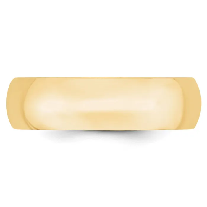 Rings Goldia Solid 10K Yellow Gold 6mm Light Weight Comfort Fit MensWomens Wedding Band Ring Size 65