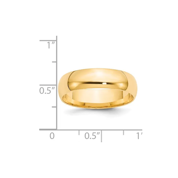 Rings Goldia Solid 10K Yellow Gold 6mm Light Weight Comfort Fit MensWomens Wedding Band Ring Size 65