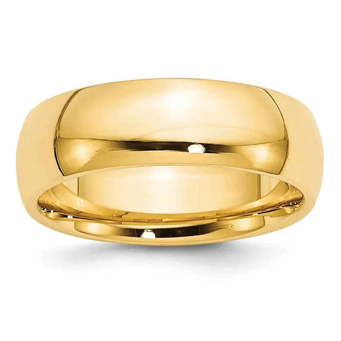 Rings Goldia Solid 10K Yellow Gold 7mm Standard Comfort Fit MensWomens Wedding Band Ring Size 135