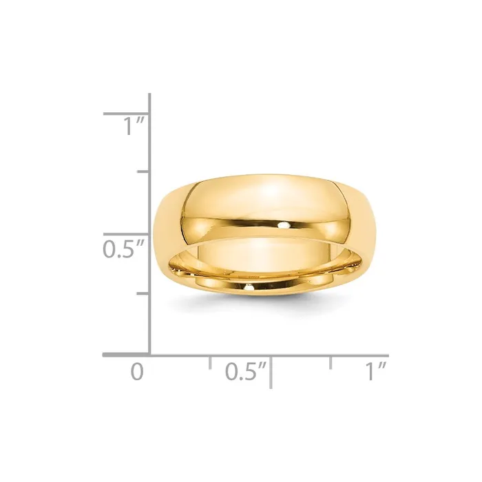 Rings Goldia Solid 10K Yellow Gold 7mm Standard Comfort Fit MensWomens Wedding Band Ring Size 135