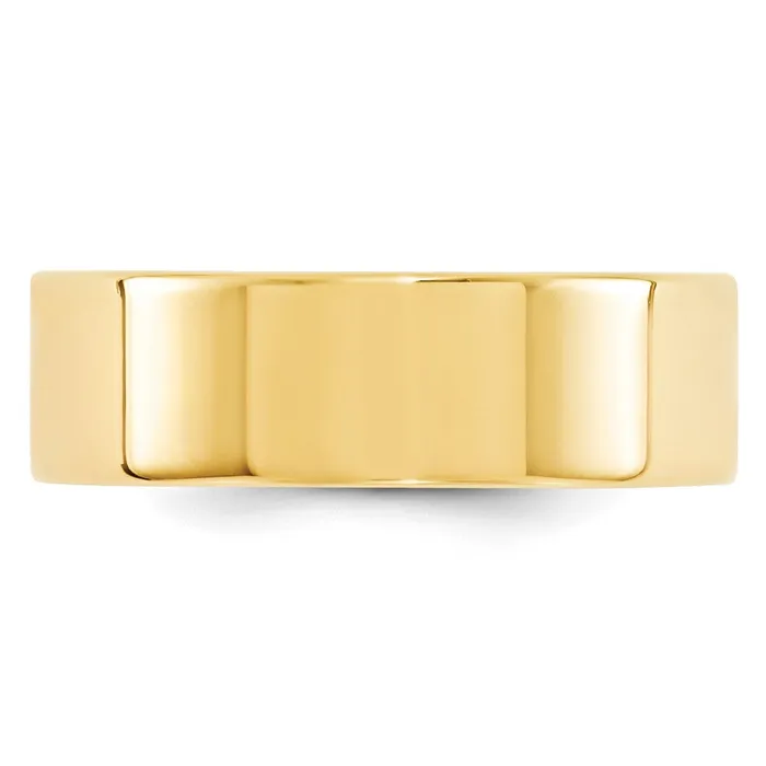 Rings Goldia Solid 10K Yellow Gold 7mm Standard Flat Comfort Fit MensWomens Wedding Band Ring Size 125