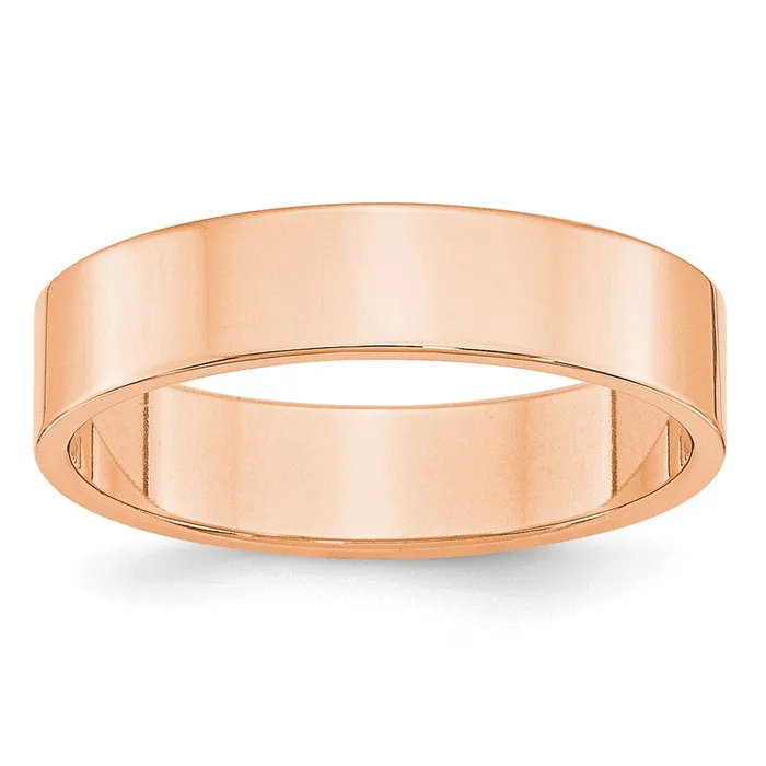 Rings Goldia Solid 10K Yellow Gold Rose Gold 5mm Light Weight Flat MensWomens Wedding Band Ring Size 65