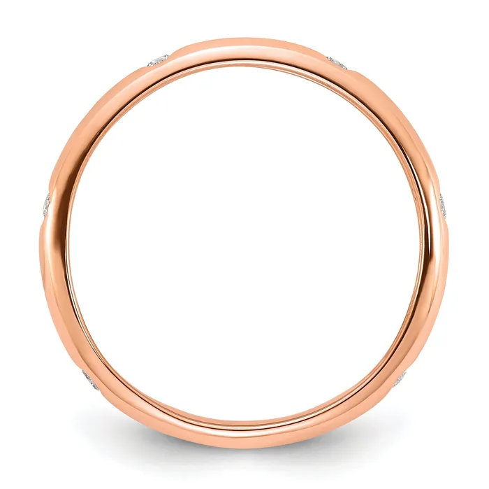 Rings Goldia Solid 14k Rose Gold 6stone Simulated CZ Band