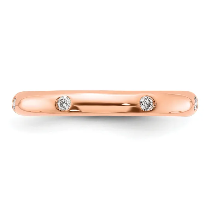 Rings Goldia Solid 14k Rose Gold 6stone Simulated CZ Band
