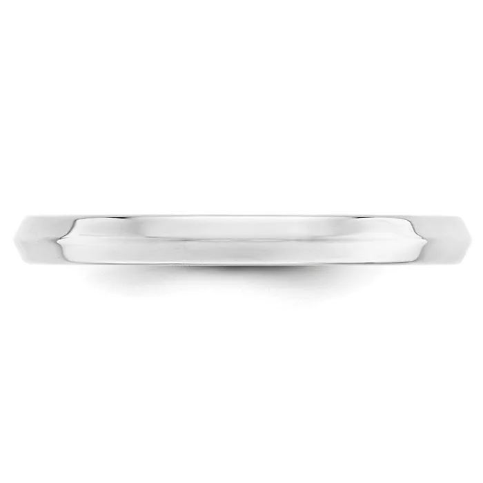 Rings Goldia Solid 14K White Gold 25mm Knife Edge Comfort Fit MensWomens Wedding Band Ring Size 55