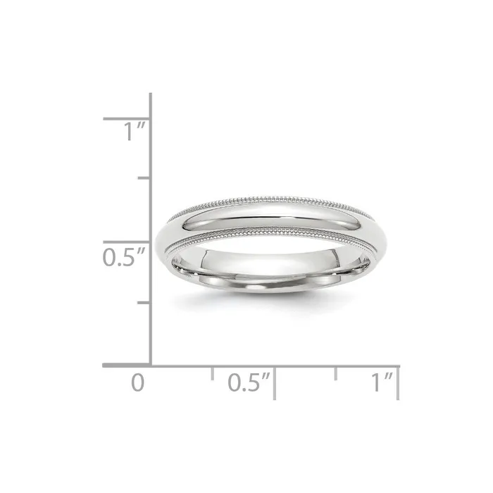 Rings Goldia Solid 14K White Gold 4mm Milgrain Comfort Fit MensWomens Wedding Band Ring Size 135 Rings Goldia Solid 14K White Gold 4mm Milgrain Comfort Fit MensWomens Wedding Band Ring Size 135
