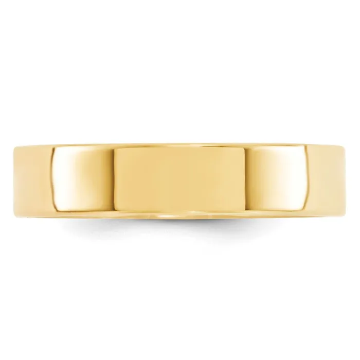 Rings Goldia Solid 18K Yellow Gold 5mm Standard Flat Comfort Fit MensWomens Wedding Band Ring Size 85