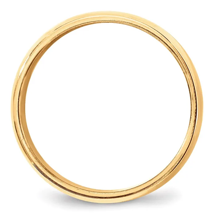 Rings Goldia Solid 18K Yellow Gold 8mm Milgrain Half Round MensWomens Wedding Band Ring Size 14