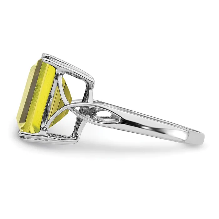 Rings Goldia Sterling Silver Rhodium Lemon Quartz Ring