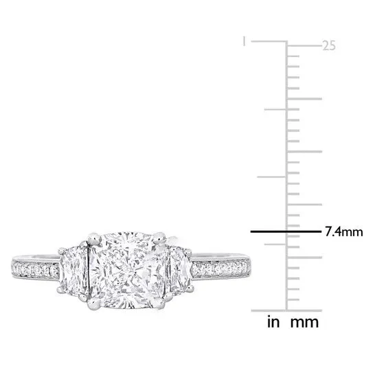 Rings JMS always Original Amour 2 14 CT TW ThreeStone Diamond Engagement Ring in 14k White Godl