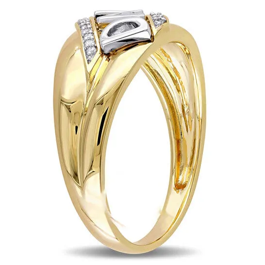 Rings JMS always Original Amour Dad Yellow Gold Diamond Mens Ring Rings JMS always Original Amour Dad Yellow Gold Diamond Mens Ring