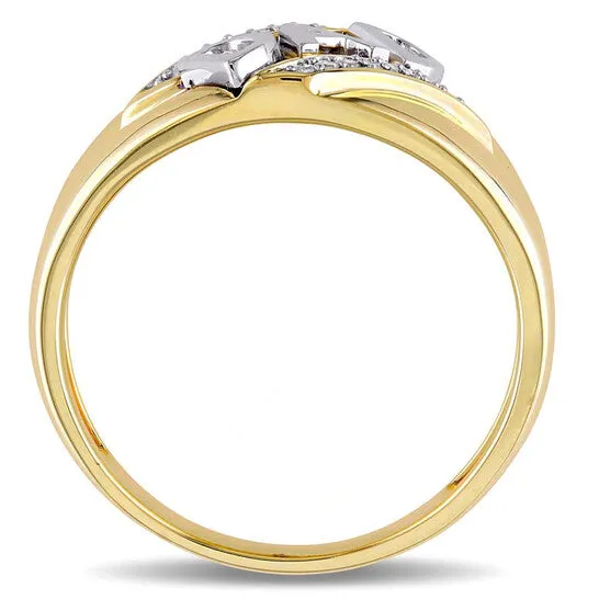 Rings JMS always Original Amour Dad Yellow Gold Diamond Mens Ring Rings JMS always Original Amour Dad Yellow Gold Diamond Mens Ring