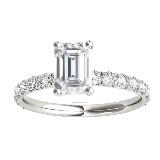 Rings JMS always Original Maulijewels 250 Carat Natural Diamond Moissanite Engagement Rings For Women In 10K White Gold Ring