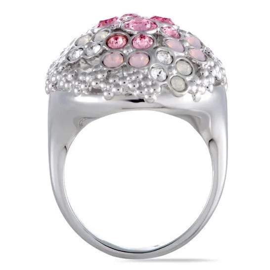 Rings JMS always Original Swarovski Cherie Pink and Clear Crystals Flowers Ring Rings JMS always Original Swarovski Cherie Pink and Clear Crystals Flowers Ring