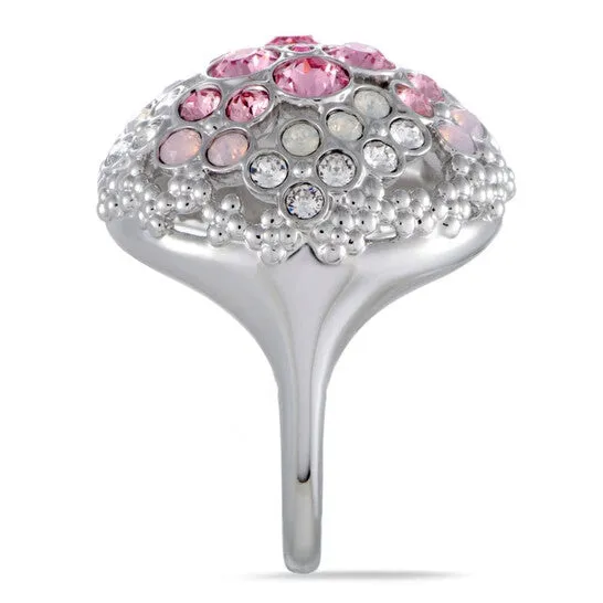 Rings JMS always Original Swarovski Cherie Pink and Clear Crystals Flowers Ring Rings JMS always Original Swarovski Cherie Pink and Clear Crystals Flowers Ring