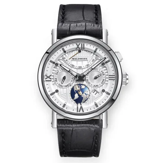 Rings JMS always Original Waldhoff Multimatic II Automatic Silver Dial Mens Watch Waldhoff Multimatic II Diamond Silver