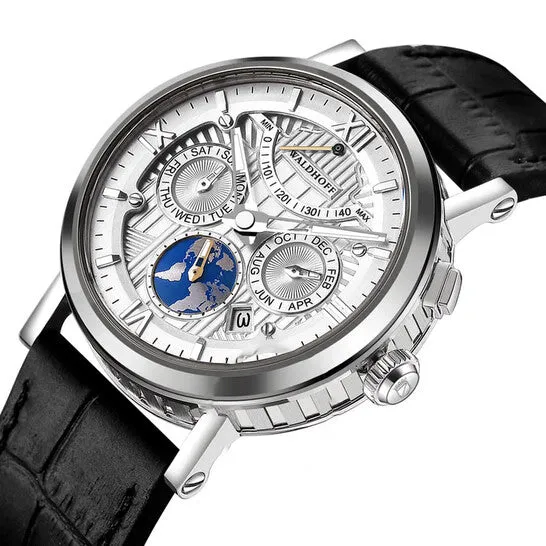Rings JMS always Original Waldhoff Multimatic II Automatic Silver Dial Mens Watch Waldhoff Multimatic II Diamond Silver