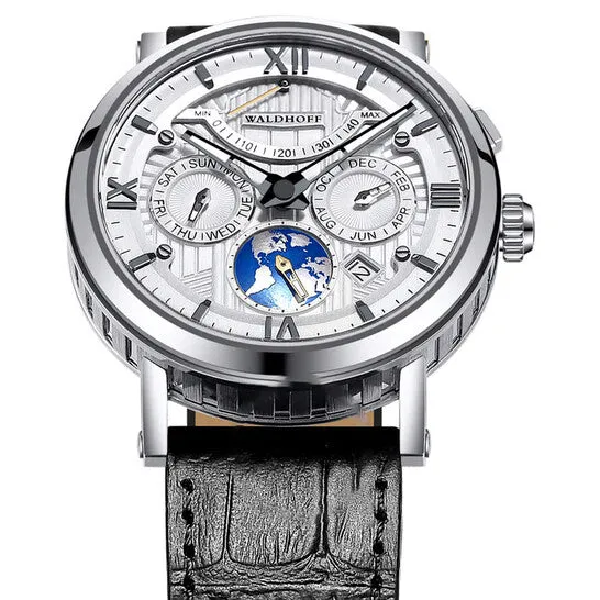 Rings JMS always Original Waldhoff Multimatic II Automatic Silver Dial Mens Watch Waldhoff Multimatic II Diamond Silver