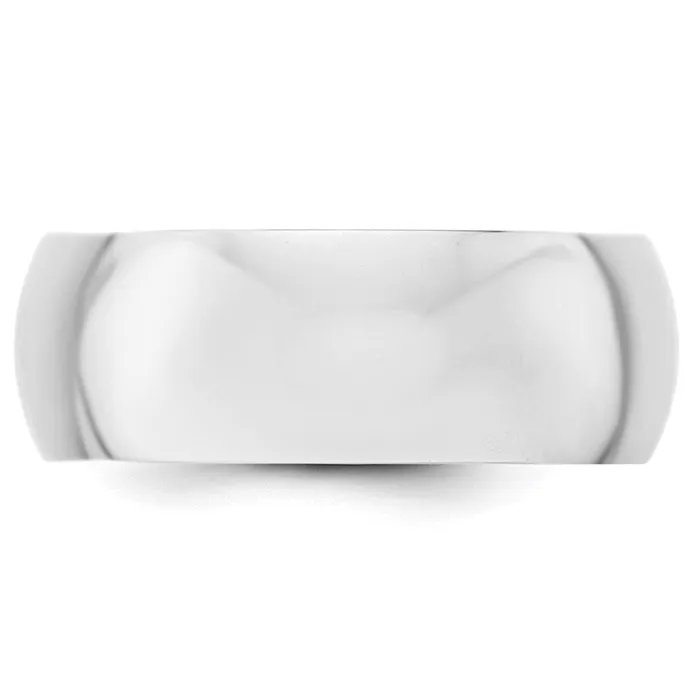 Rings Solid 10K Yellow Gold White Gold 8mm HalfRound MensWomens Wedding Band Ring Size 115 Goldia