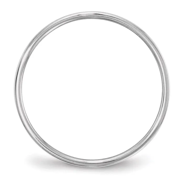 Solid 10K White Gold 5mm Light Weight Flat MensWomens Wedding Band Ring Size 45 Goldia Rings