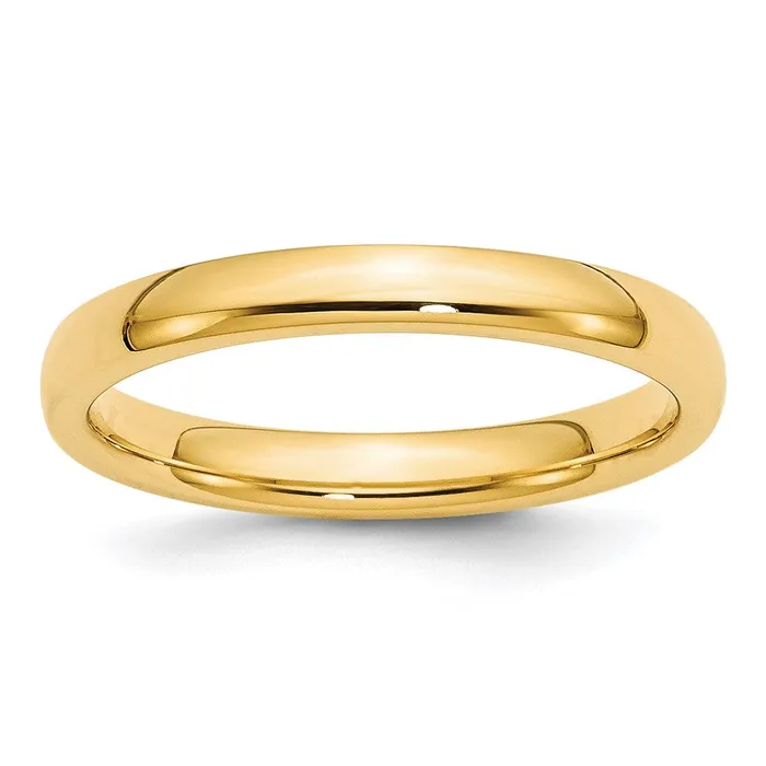 Solid 10K Yellow Gold 3mm Comfort Fit MensWomens Wedding Band Ring Size 11 Goldia Rings