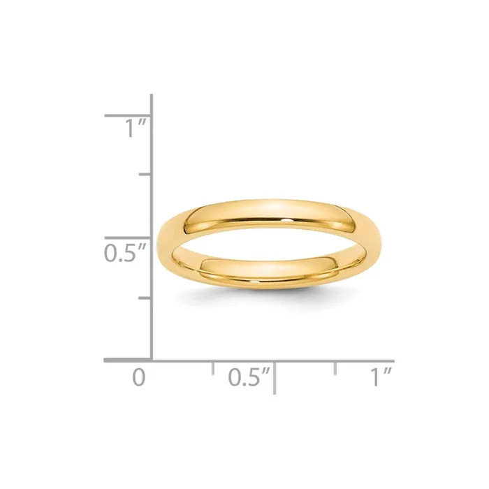 Solid 10K Yellow Gold 3mm Comfort Fit MensWomens Wedding Band Ring Size 11 Goldia Rings