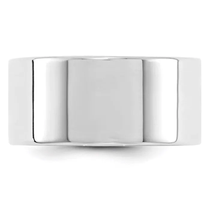 Solid 14K White Gold 10mm Light Weight Flat MensWomens Wedding Band Ring Size 7 Goldia Rings Solid 14K White Gold 10mm Light Weight Flat MensWomens Wedding Band Ring Size 7 Goldia Rings