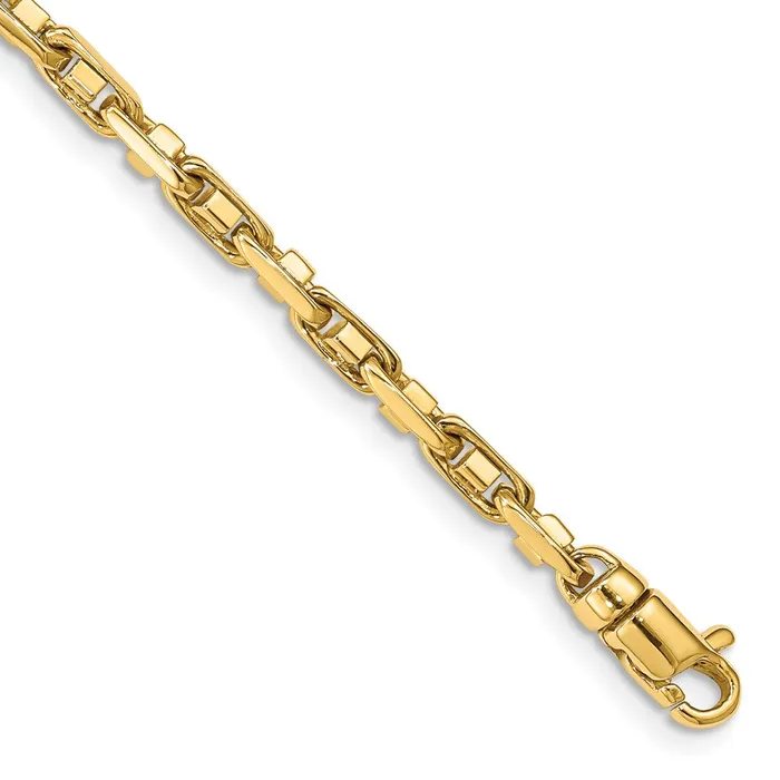 Solid 14K Yellow Gold 20 inch 38mm Polished Fancy Link with Lobster Clasp Chain Necklace MDS Necklaces Solid 14K Yellow Gold 20 inch 38mm Polished Fancy Link with Lobster Clasp Chain Necklace MDS Necklaces