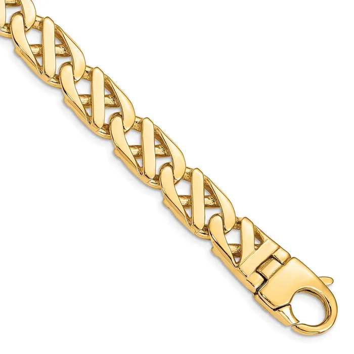 Solid 14K Yellow Gold 22 inch 102mm Hand Polished Fancy Link with Fancy Lobster Clasp Chain Necklace MDS Necklaces Solid 14K Yellow Gold 22 inch 102mm Hand Polished Fancy Link with Fancy Lobster Clasp Chain Necklace MDS Necklaces