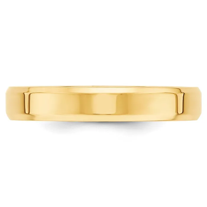 Solid 14K Yellow Gold 4mm Bevel Edge Comfort Fit MensWomens Wedding Band Ring Size 13 Goldia Rings Solid 14K Yellow Gold 4mm Bevel Edge Comfort Fit MensWomens Wedding Band Ring Size 13 Goldia Rings
