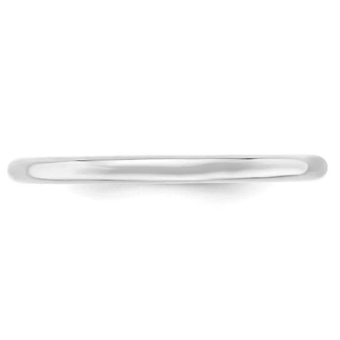 Solid 18K White Gold 2mm Standard Comfort Fit MensWomens Wedding Band Ring Size 85 Goldia Rings