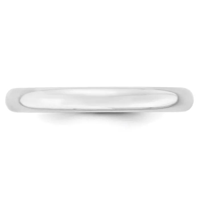 Solid 18K White Gold 3mm Light Weight Comfort Fit MensWomens Wedding Band Ring Size 8 Goldia Rings