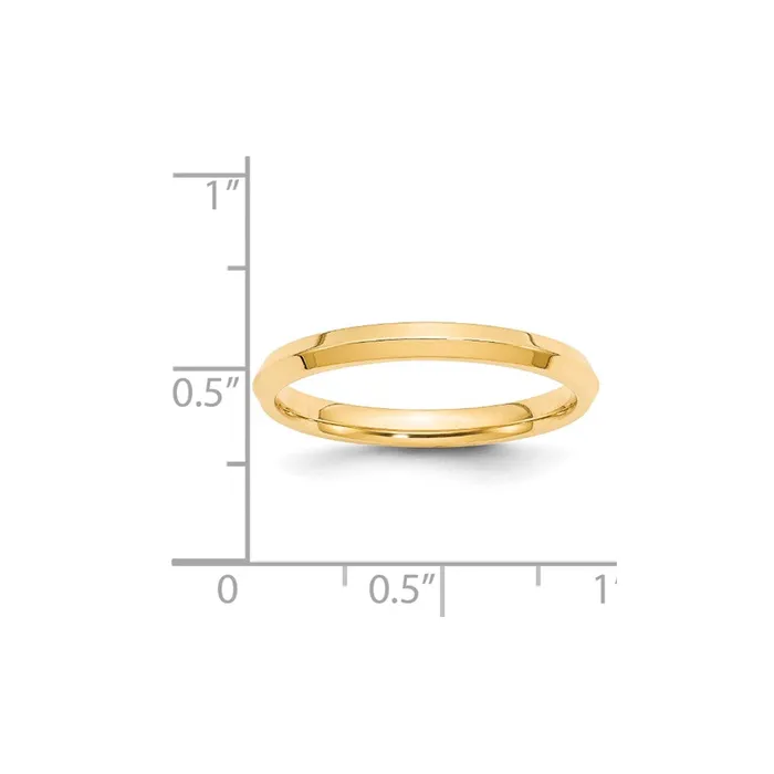 Solid 18K Yellow Gold 25mm Knife Edge Comfort Fit MensWomens Wedding Band Ring Size 13 Goldia Rings