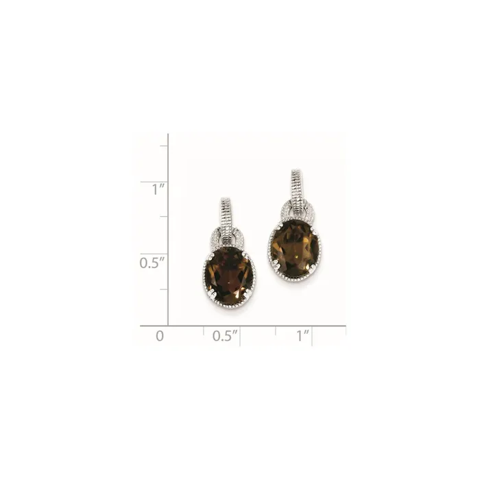 Sterling Silver Smoky Quartz Earrings Goldia Earrings