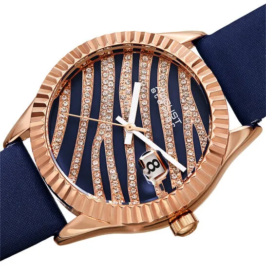 Watches JMS always Original August Steiner Blue and Rose Gold Dial Ladies Watch AS8275BU