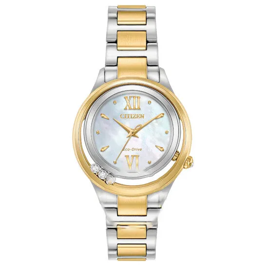 Watches JMS always Original Citizen EcoDrive Mother of Pearl White Dial Ladies Watch EM051452D Watches JMS always Original Citizen EcoDrive Mother of Pearl White Dial Ladies Watch EM051452D