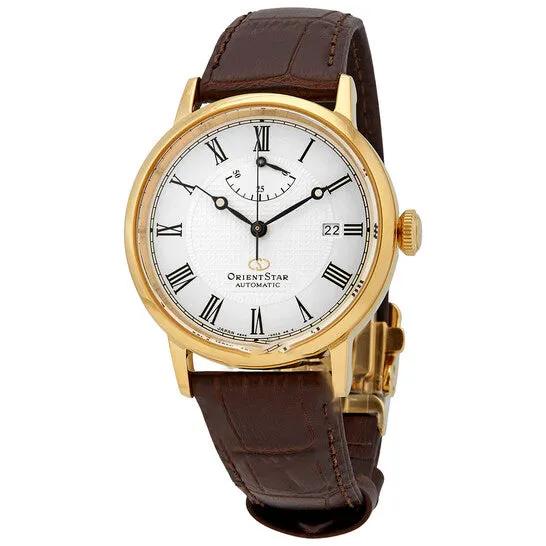 Watches JMS always Original Orient Star Automatic White Dial Brown Leather Mens Watch REAU0001S00B Watches JMS always Original Orient Star Automatic White Dial Brown Leather Mens Watch REAU0001S00B