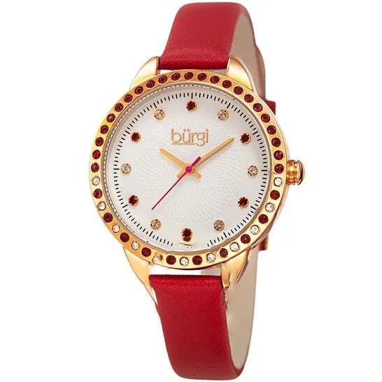 Watches Original Burgi Quartz Crystal Silver Dial Ladies Watch BUR161RD JMS always Watches Original Burgi Quartz Crystal Silver Dial Ladies Watch BUR161RD JMS always