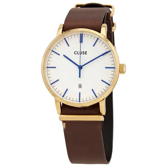 Watches Original Cluse Quartz White Dial Brown Leather Mens Watch CW0101501007 JMS always Watches Original Cluse Quartz White Dial Brown Leather Mens Watch CW0101501007 JMS always